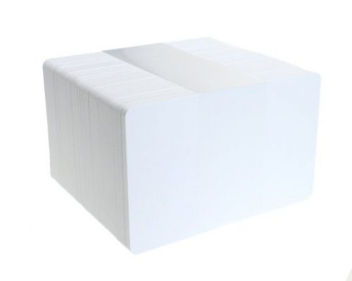 White blank plastic cards. Pack of 100 Card Stock