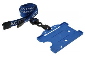 blue contractor lanyard