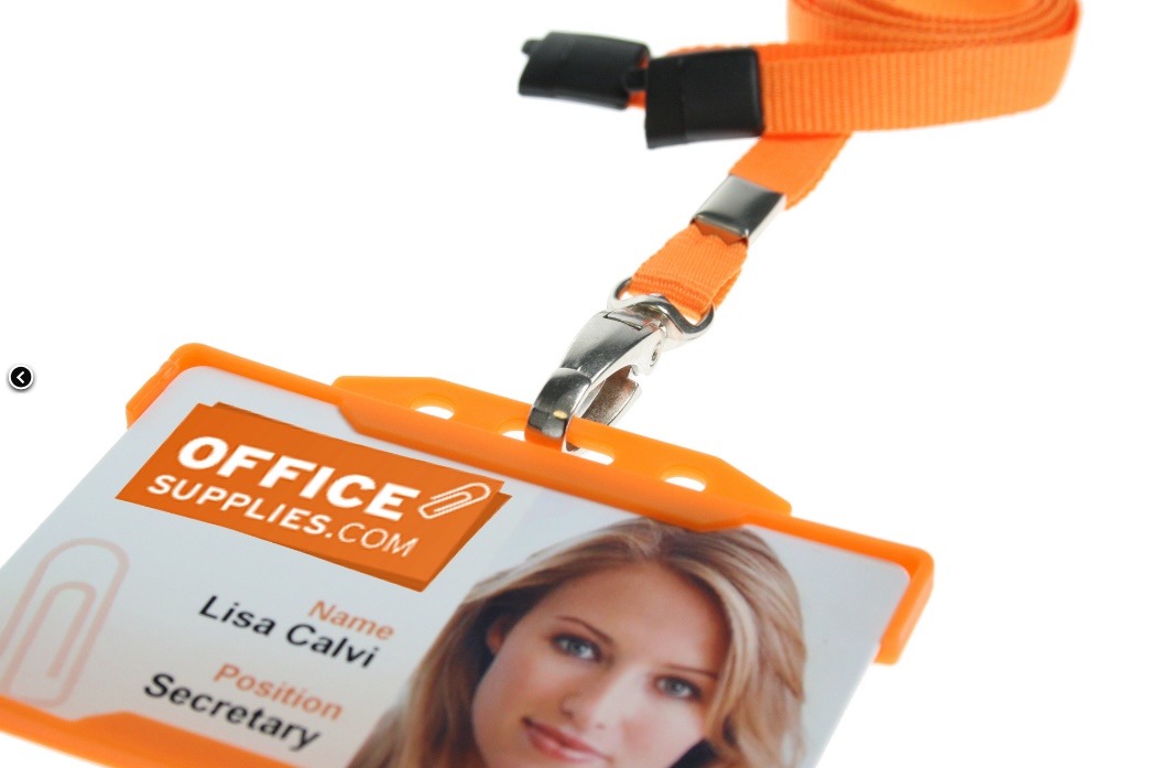 Orange Lanyards With Metal Clip - Pack of 100 - ID Card Printers ...