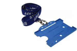 blue staff lanyard