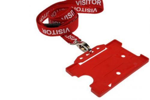 Red Visitor Lanyards