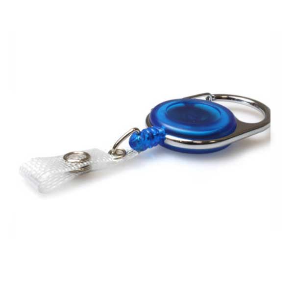 blue carabiner badge reel