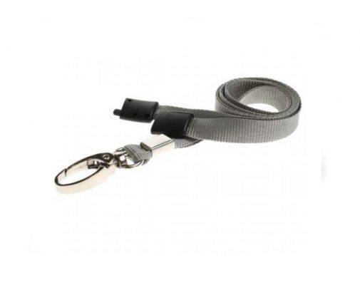 grey lanyards metal clip