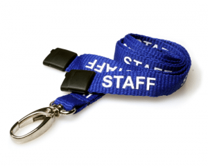 blue staff lanyard