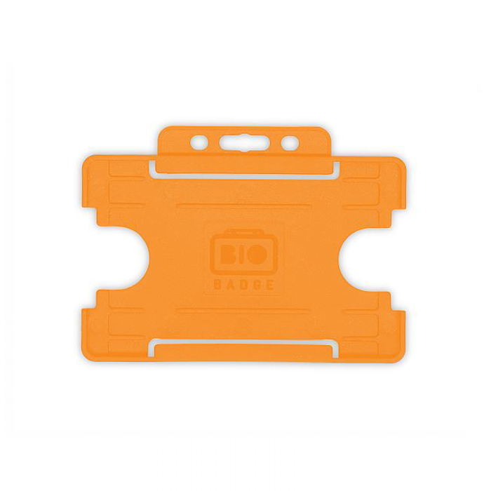 orange single sided card holder landscape