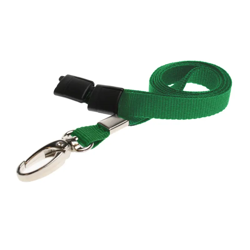 Green Lanyards With Metal Lobster Clip