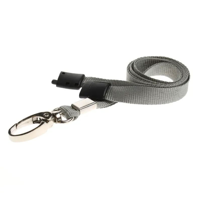 Grey Lanyards With Metal Lobster Clip