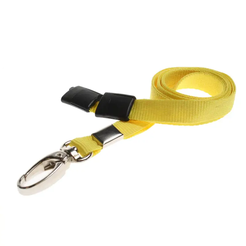 Yellow Lanyards with metal lobster clip