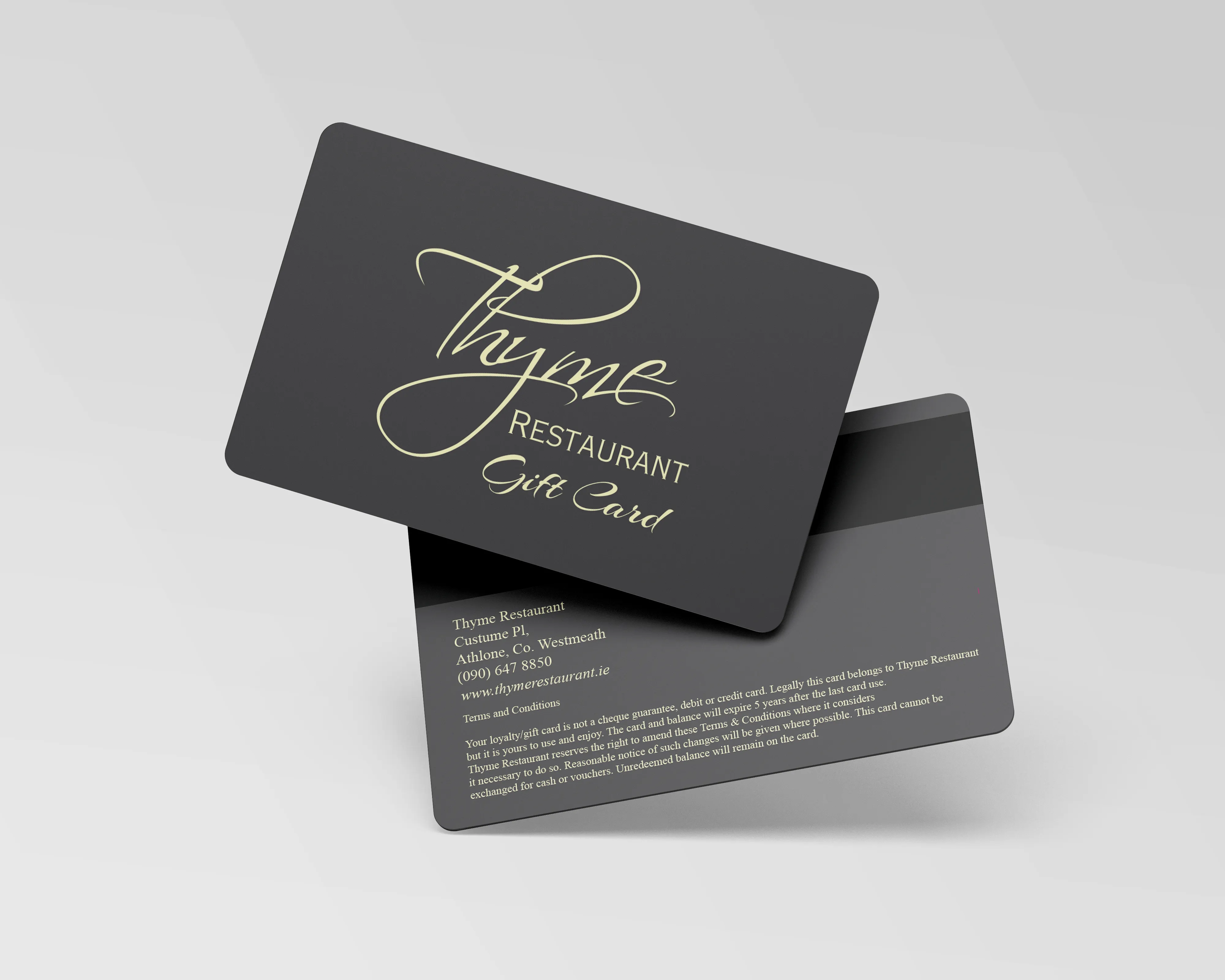 Printed Gift Cards For Restaurants